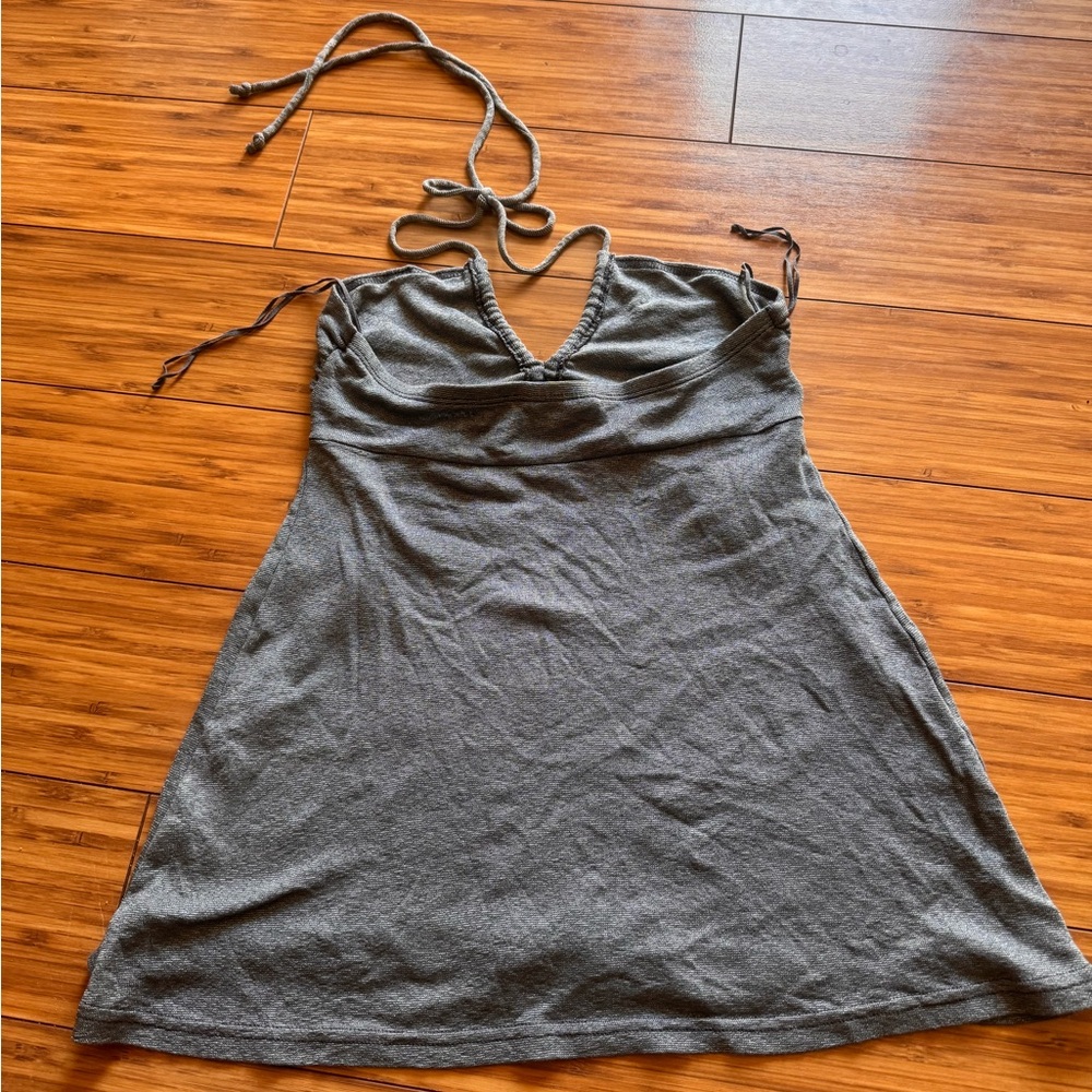 Michael Stars Strappy one size fits all Shiny Gray Halter EUC